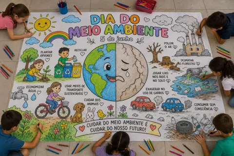 Painel coletivo dia do meio ambiente — capa do material