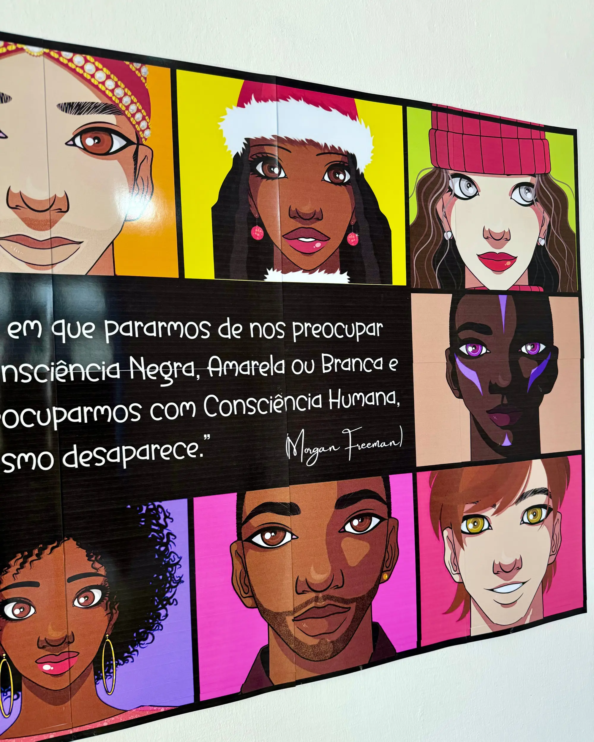 Painel Consciência Humana – Mural para Consciência Negra em PDF para Imprimir — amostra 3: Painel Consciência Humana para…
