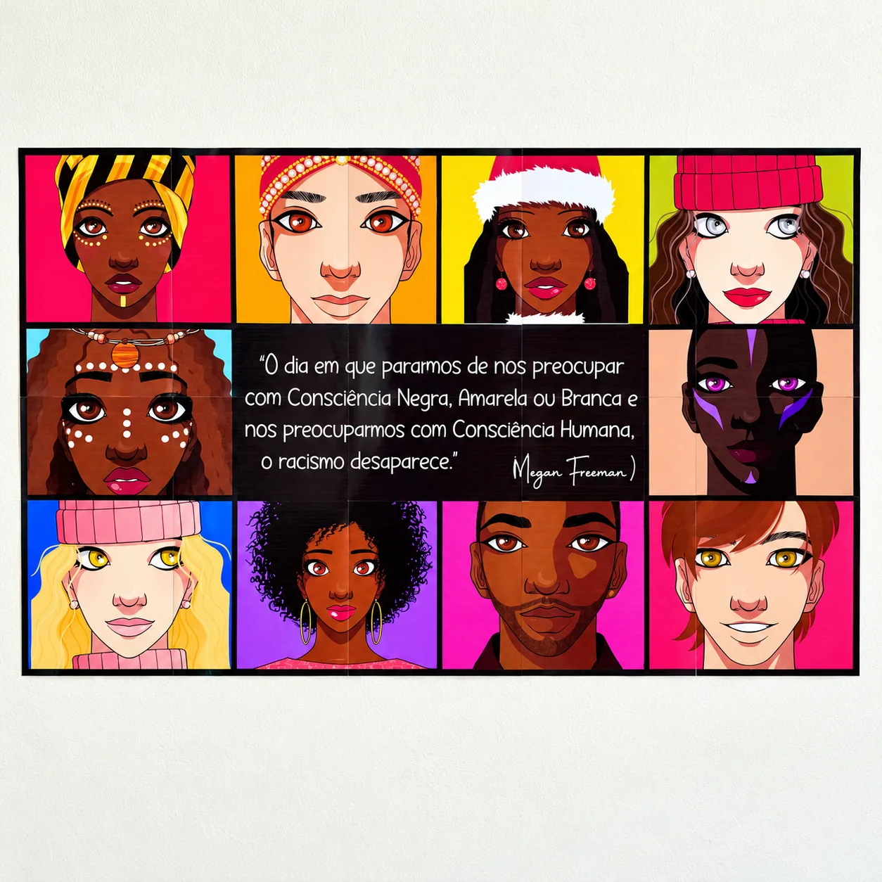 Painel Consciência Humana – Mural para Consciência Negra em PDF para Imprimir — Datas comemorativas para Todas as séries:…
