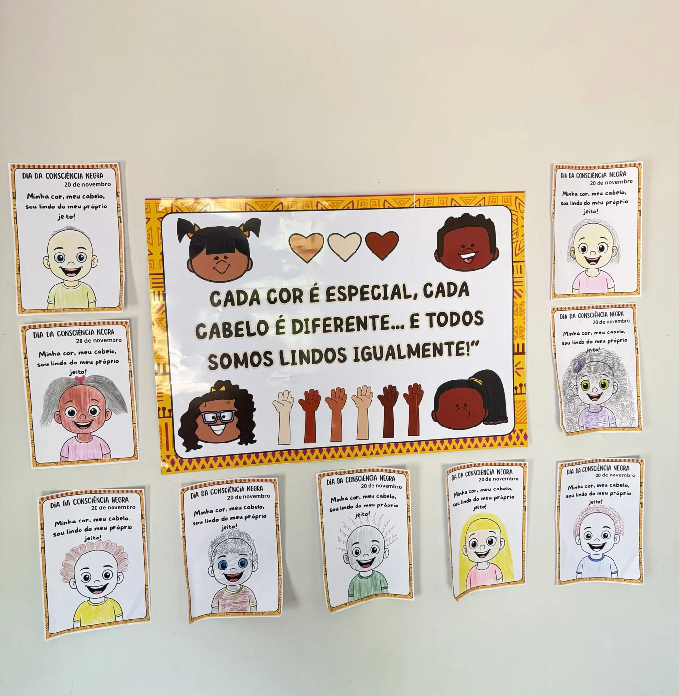 Painel consciência negra + atividade cada cor é especial — amostra 1: *Kit “Consciência Negra”*🌟 Painel + atividade Kit…