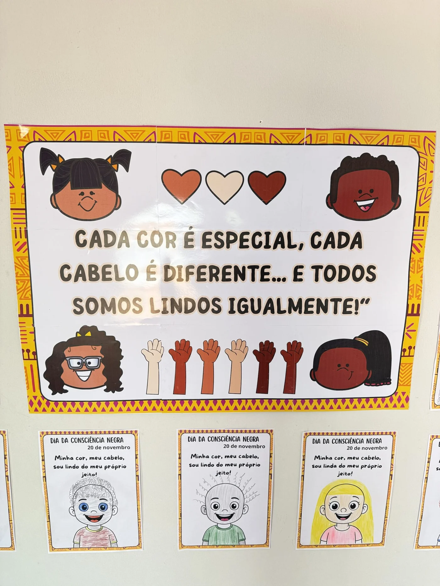 Painel consciência negra + atividade cada cor é especial — amostra 2: *Kit “Consciência Negra”*🌟 Painel + atividade Kit…