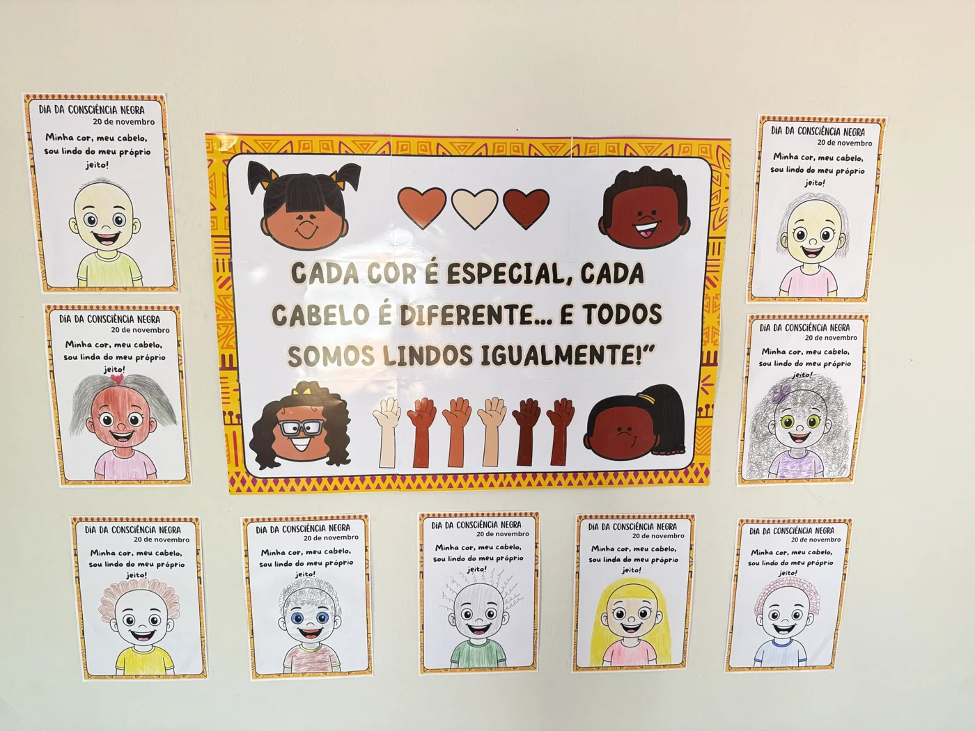 Painel consciência negra + atividade cada cor é especial — amostra 3: *Kit “Consciência Negra”*🌟 Painel + atividade Kit…