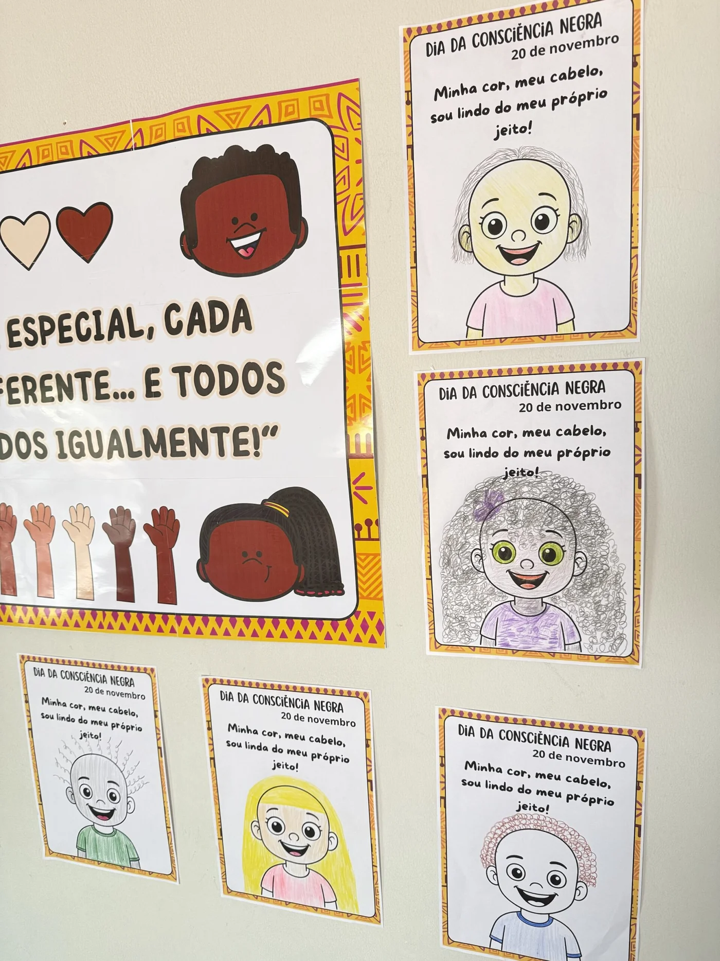Painel consciência negra + atividade cada cor é especial — amostra 5: *Kit “Consciência Negra”*🌟 Painel + atividade Kit…