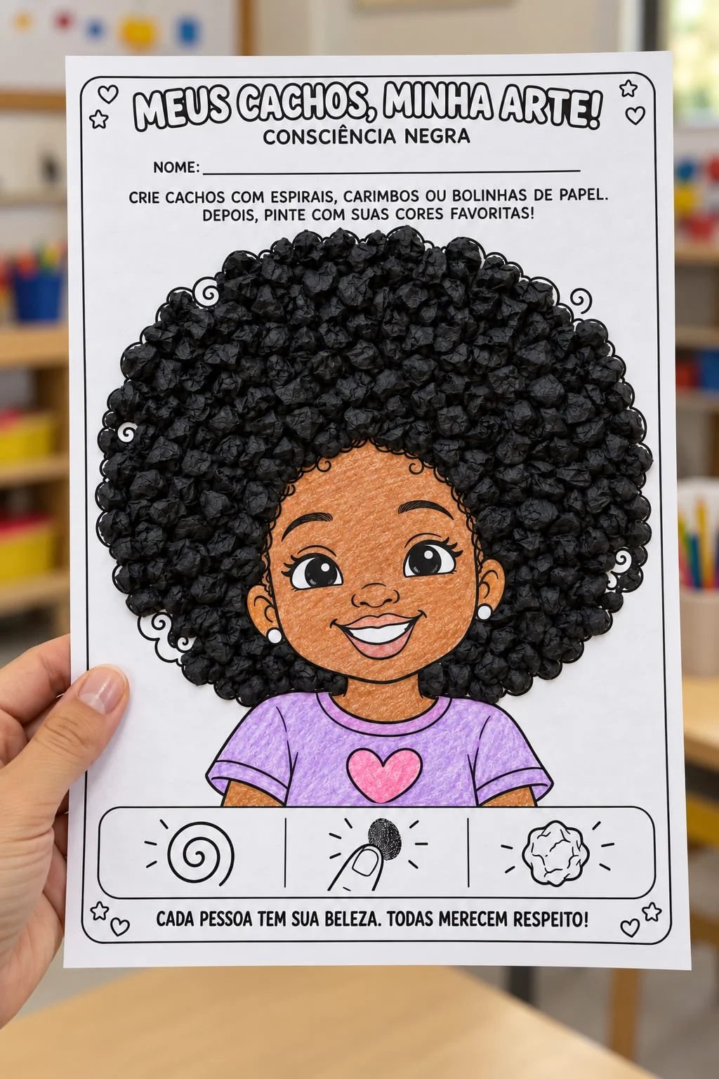 Painel Consciência Negra com Atividades Mãozinhas em PDF — capa do material