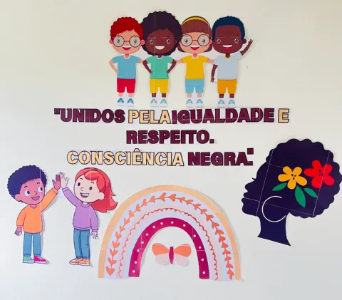 Painel Consciência Negra: Decoração Escolar Educativa — amostra 3: Painel lúdico da Consciência Negra: material completo…
