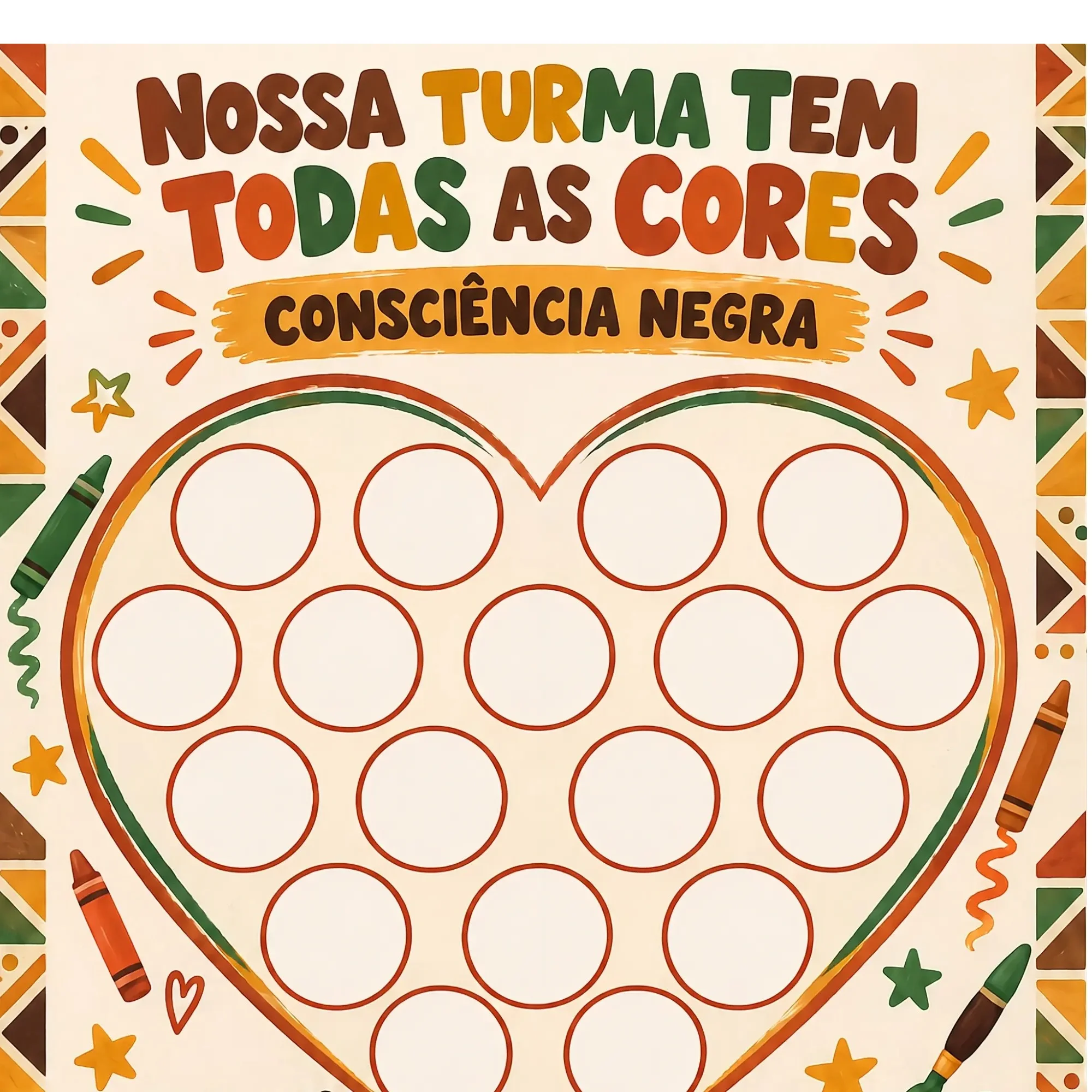 Painel Consciência Negra Educação Infantil — amostra 1: Painel colaborativo para a Consciência Negra com fotos das…