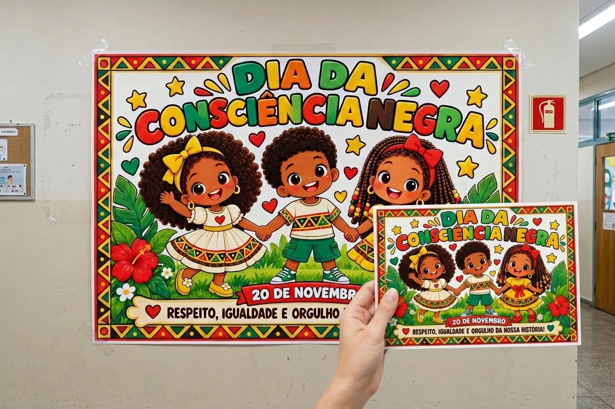 Painel Consciência Negra - Em pdf ampliado — História para Educação Infantil: Decore sua escola com o painel da Consciência…