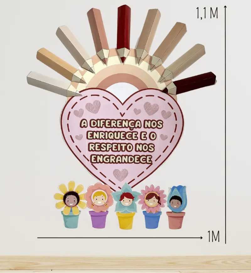 Painel Consciência Negra em PDF com Lápis 3D para Colorir — amostra 5: Introduza o respeito às diferenças com um painel em…