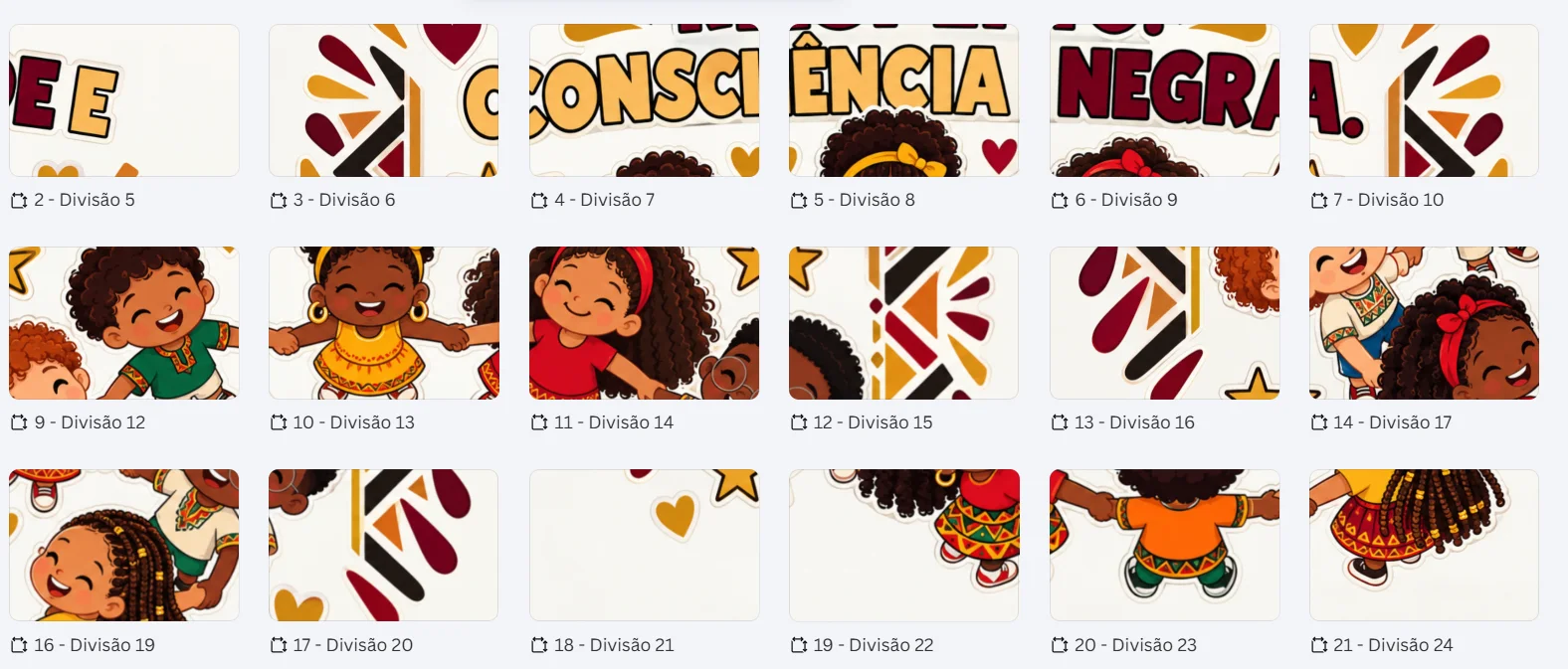 Painel Consciência Negra: Igualdade e Respeito — amostra 3: Material sobre Consciência Negra com a mensagem Unidos pela…