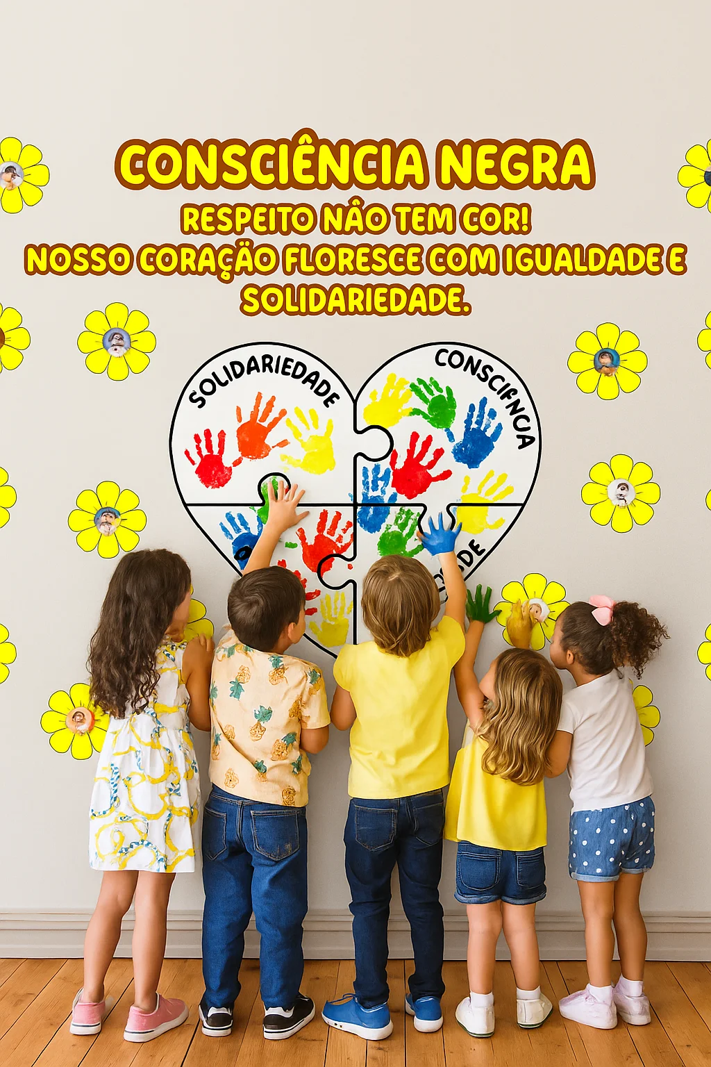Painel Consciência Negra - Interativo com fotos — amostra 1: Valorize a diversidade e fortaleça a luta contra o preconceito… Painel Consciência Negra - Interativo com fotos — amostra 1: Valorize a diversidade e fortaleça a luta contra o preconceito…