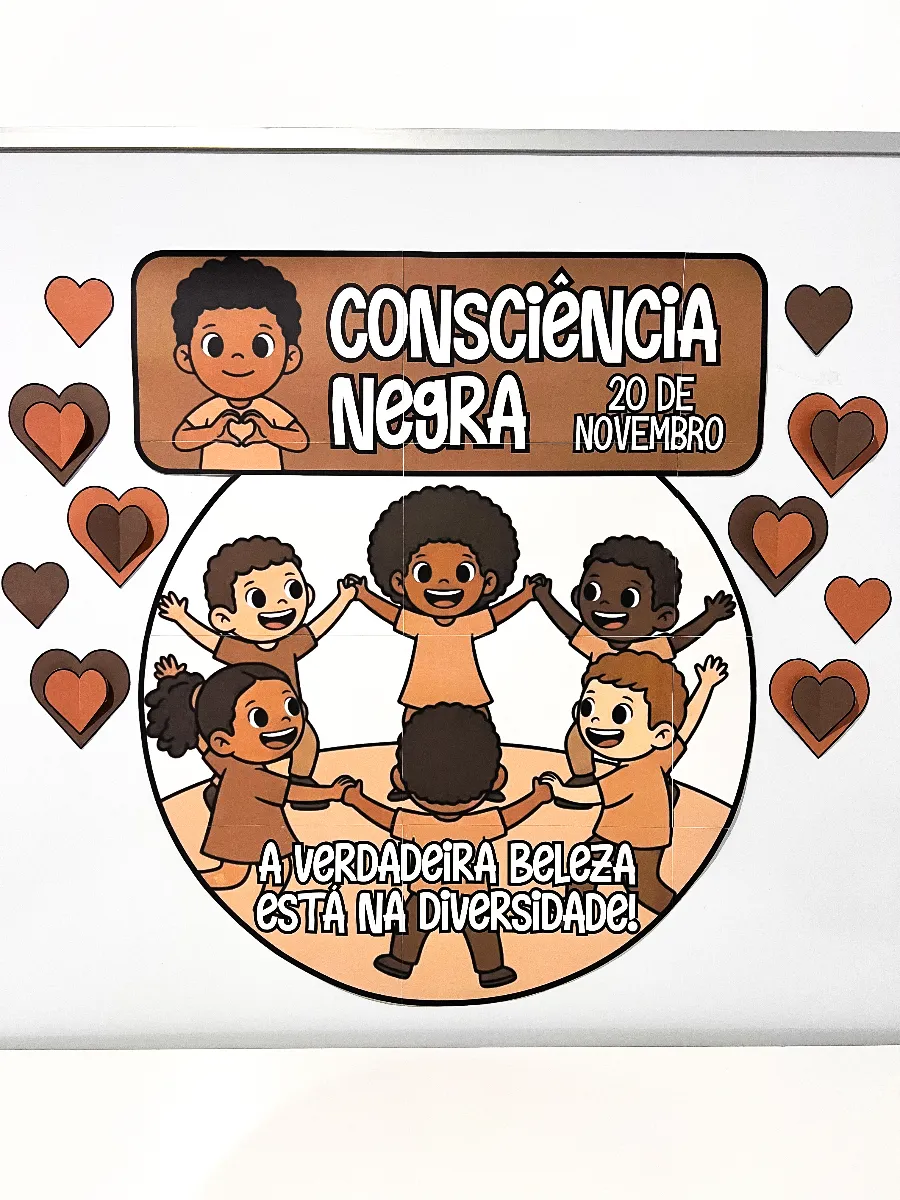 Painel Consciência Negra – Orgulho, Identidade e Diversidade — Datas comemorativas para Todas as séries: Painel do Dia da…