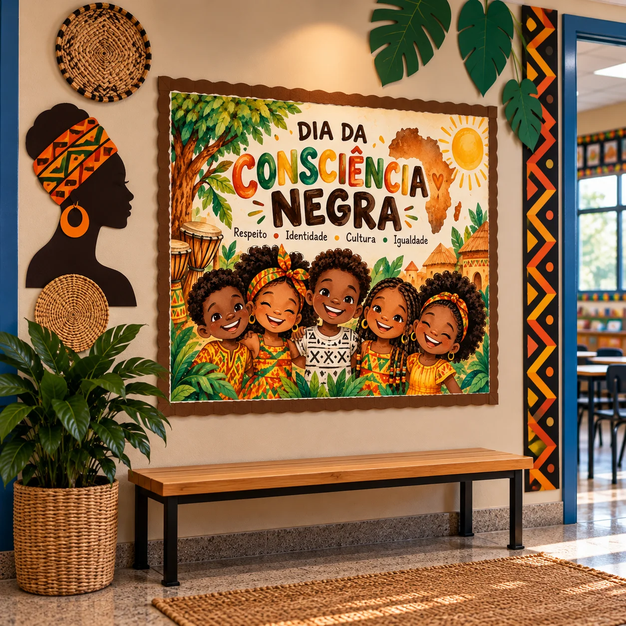 Painel Consciência Negra escolar - Decoração — amostra 3: Como montar o painel?