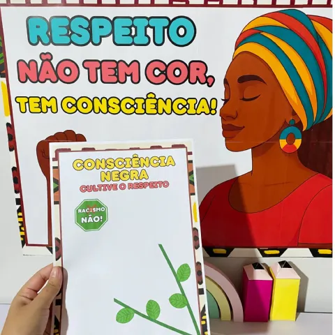 Painel Consciência Negra para Imprimir – 8 Folhas A4 — amostra 2: Possibilidades pedagógicas