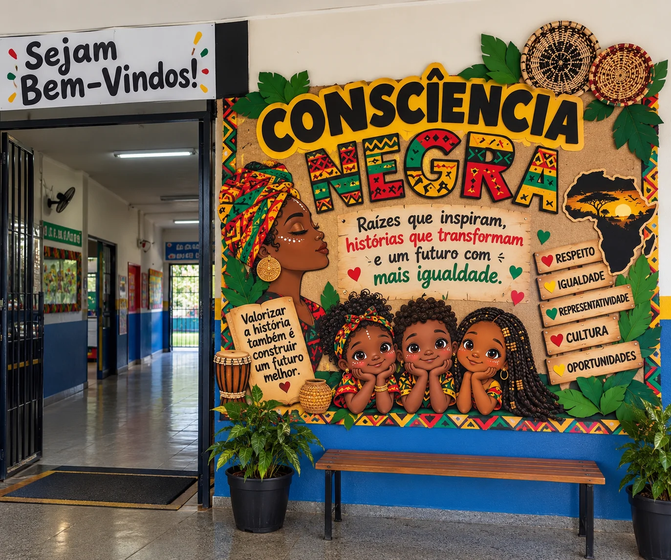 Painel Consciência Negra para Imprimir – Mural Escolar Decorativo — capa do material