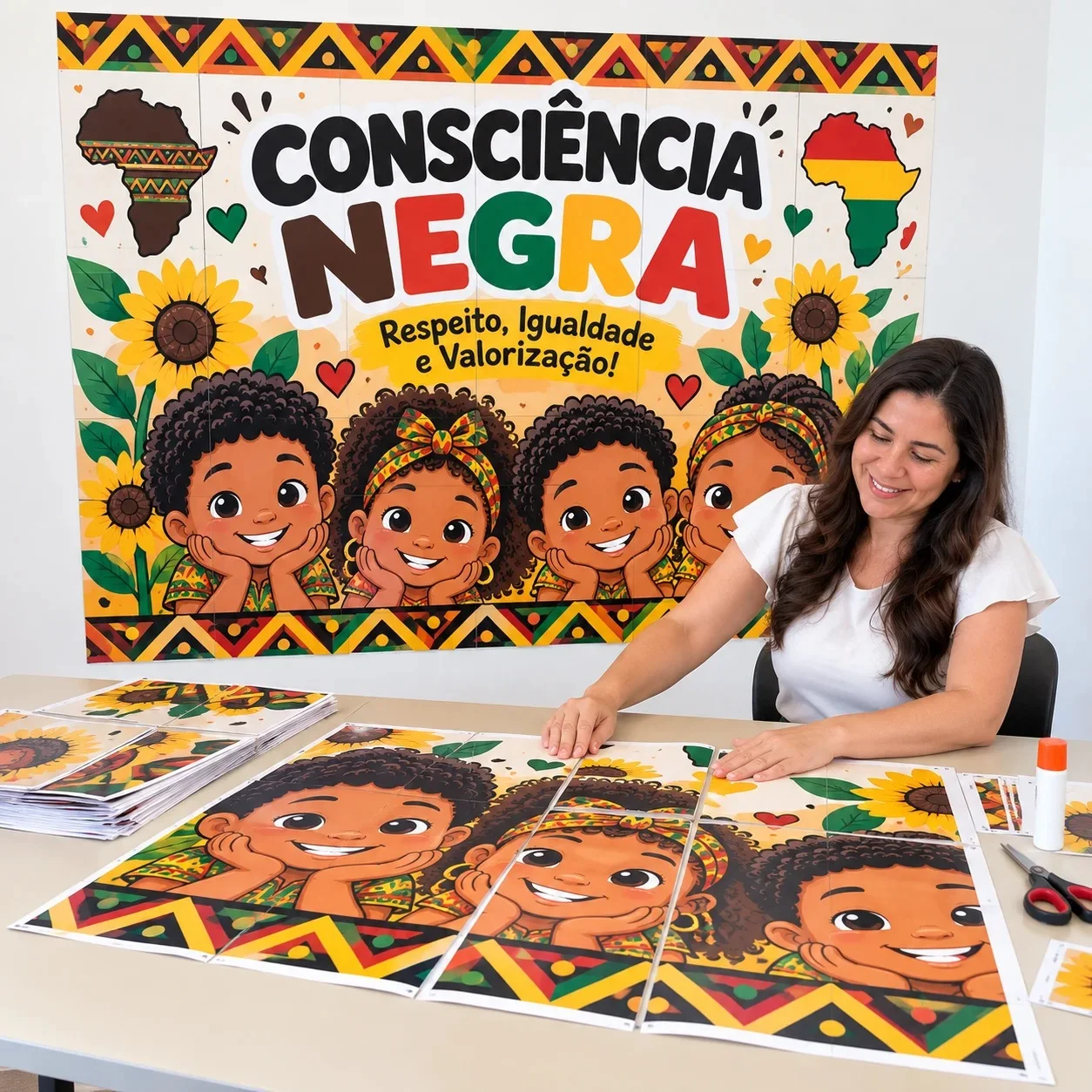 Painel Consciência Negra para Imprimir – Pôster Gigante — amostra 1: Painel Consciência Negra para Imprimir – Pôster…
