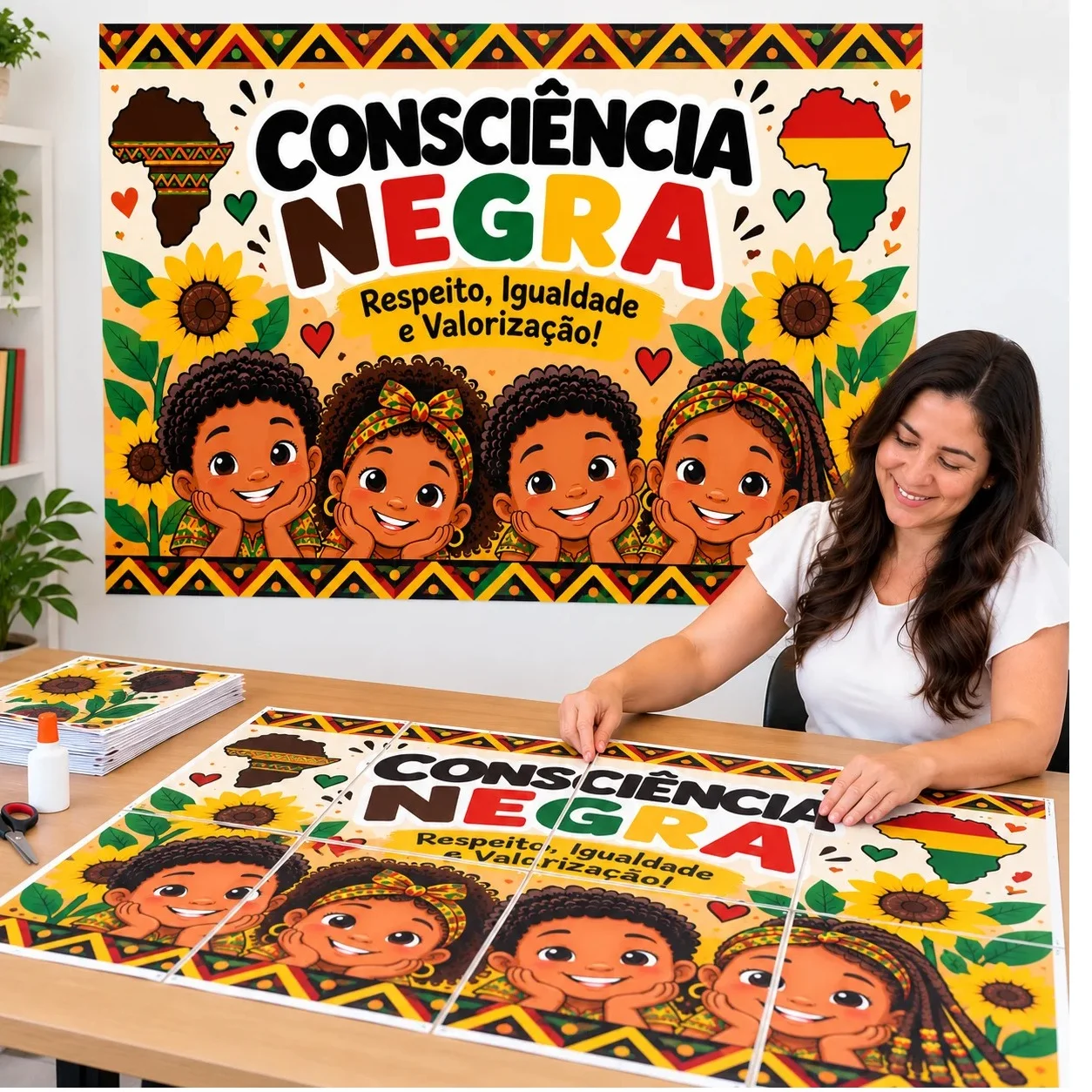 Painel Consciência Negra para Imprimir – Pôster Gigante — amostra 2: CONSCIÊNCIA NEGRA – Identidade, respeito, cultura e…