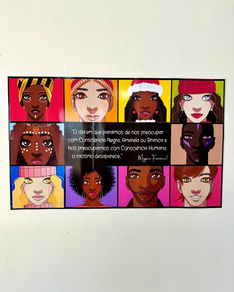 Painel Consciência Negra: Respeito e Igualdade — amostra 1: Painel ampliado para trabalhar Consciência Negra, respeito,…