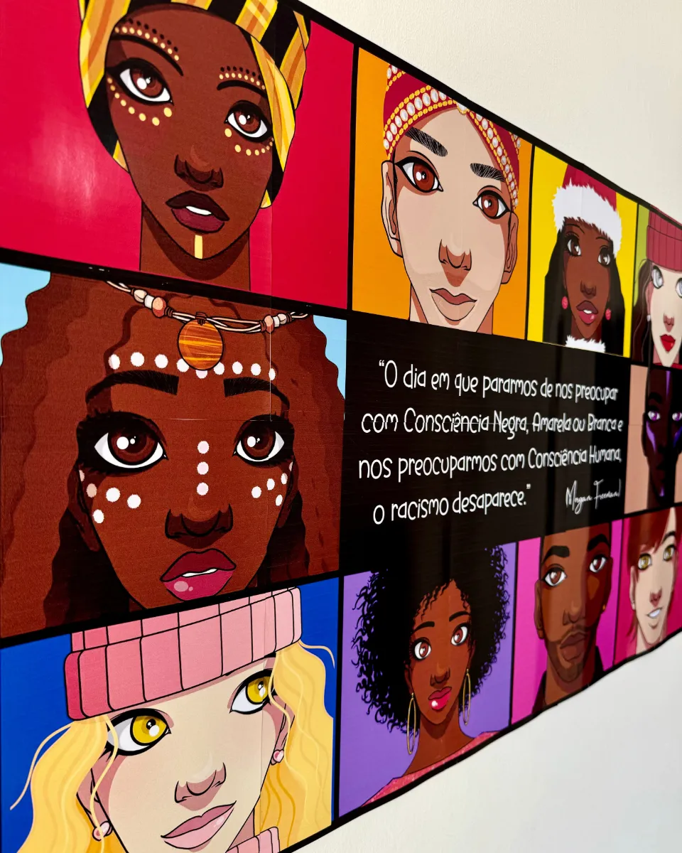 Painel Consciência Negra: Respeito e Igualdade — amostra 2: Painel ampliado para trabalhar Consciência Negra, respeito,…