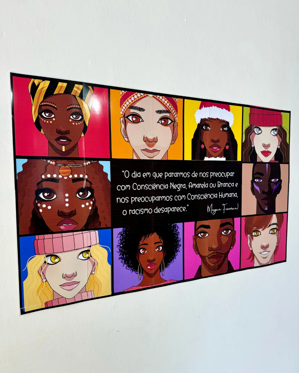 Painel Consciência Negra: Respeito e Igualdade — amostra 3: Painel ampliado para trabalhar Consciência Negra, respeito,…