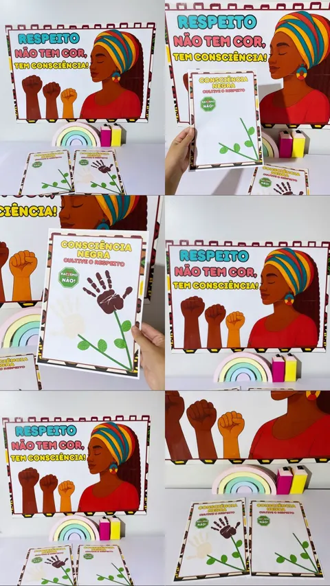 Painel consciência negra respeito não tem cor — capa do material
