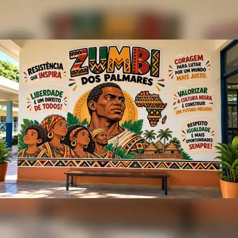 Painel Consciência Negra: Zumbi dos Palmares – PDF para Imprimir — capa do material