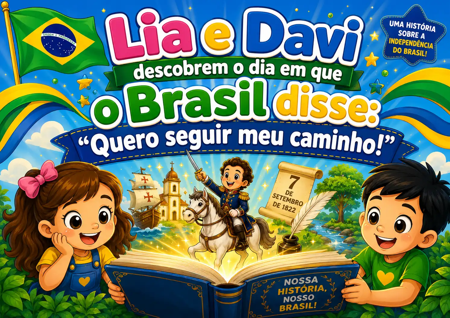 Painel Contação de história sobre a Independência do Brasil. — amostra 1: 🇧🇷📖✨ PAINEL CONTAÇÃO DE HISTÓRIA –…