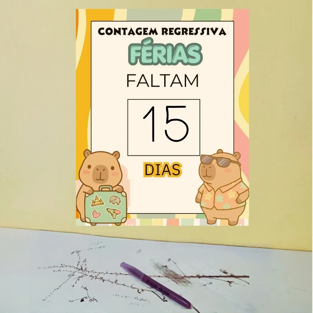 PAINEL CONTAGEM REGRESSICA PARA AS FÉRIAS — capa do material