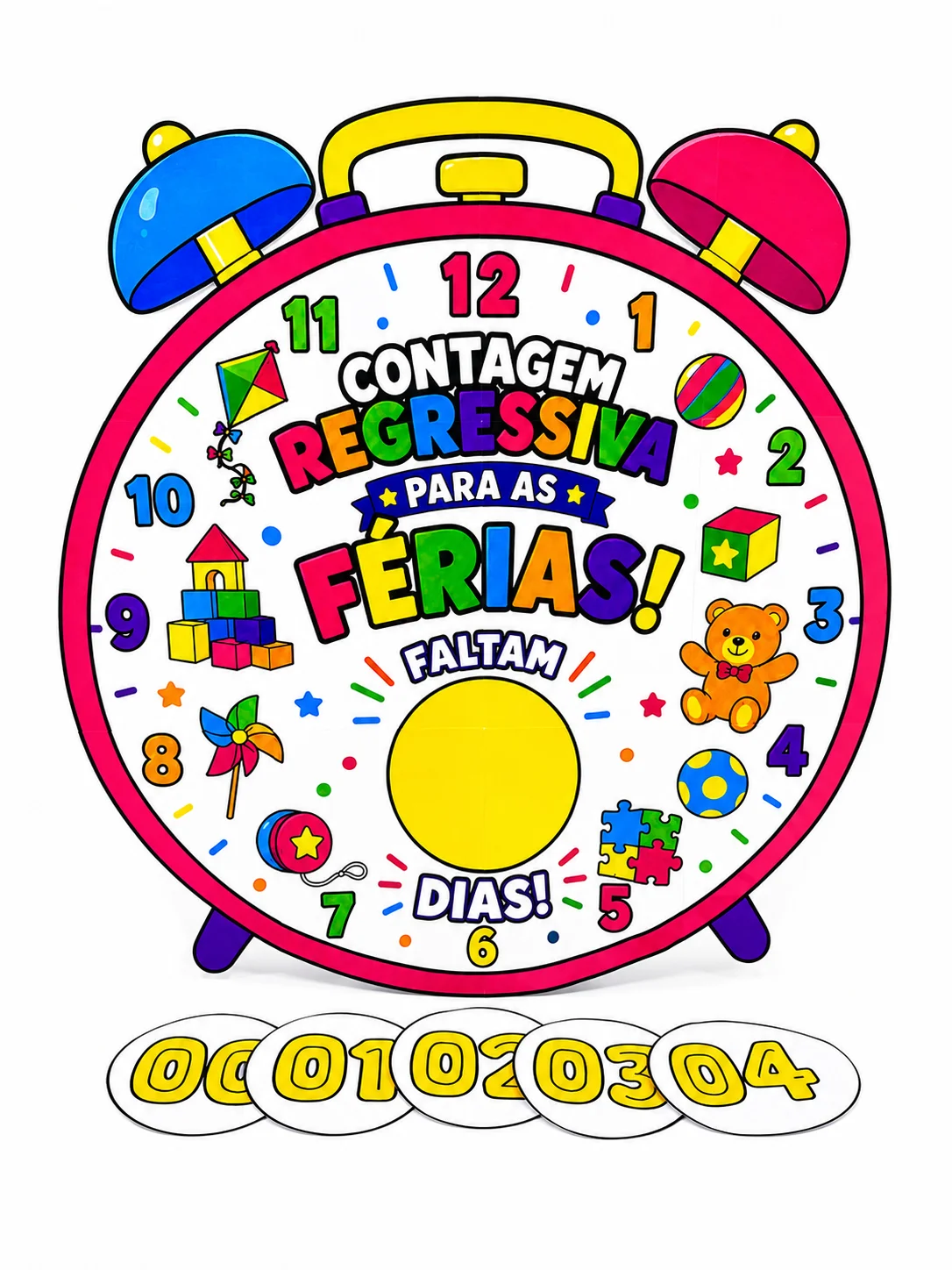 Painel Contagem Regressiva para as Férias — amostra 2: É um recurso lúdico e atrativo que ajuda as crianças a acompanharem,…