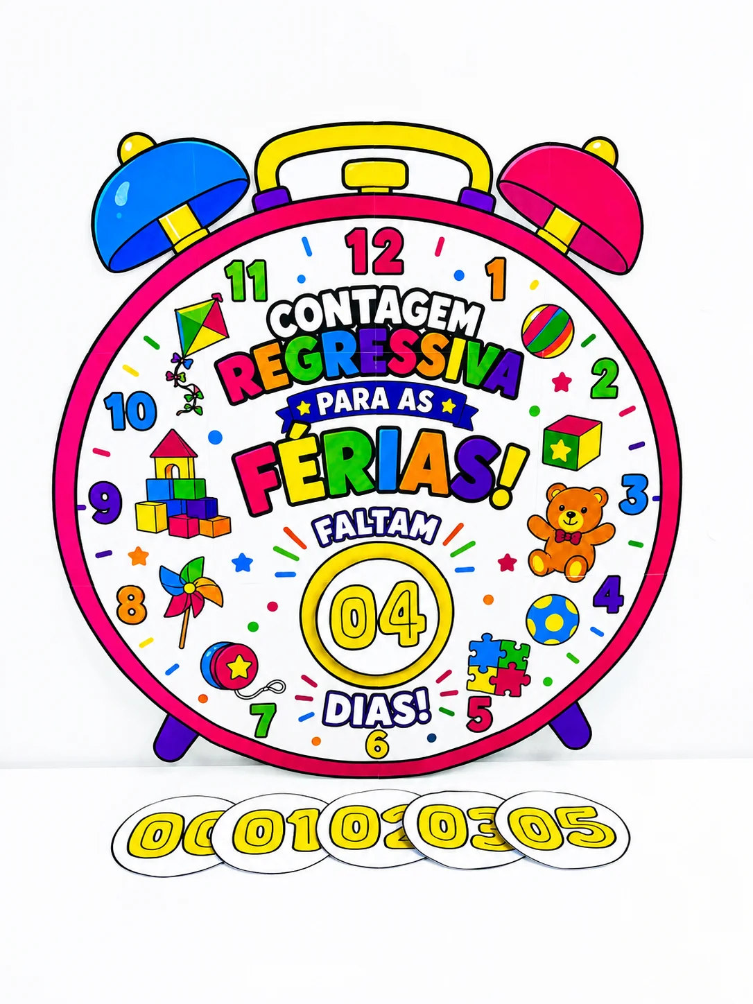 Painel Contagem Regressiva para as Férias — Alfabetização para Educação Infantil: É um recurso lúdico e atrativo que ajuda…
