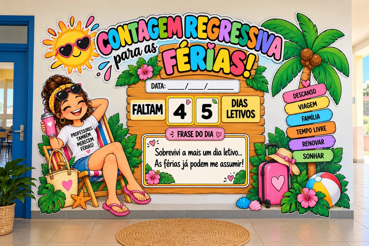 Painel Contagem Regressiva para as Férias — Matemática para Educação Infantil: Painel de contagem regressiva para as férias…