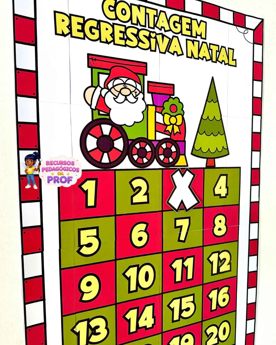 Painel Contagem Regressiva para o Natal — amostra 3: Um recurso para envolver os alunos na rotina diária, trabalhar a…