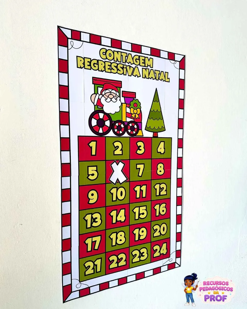 Painel Contagem Regressiva para o Natal — amostra 4: Um recurso para envolver os alunos na rotina diária, trabalhar a…