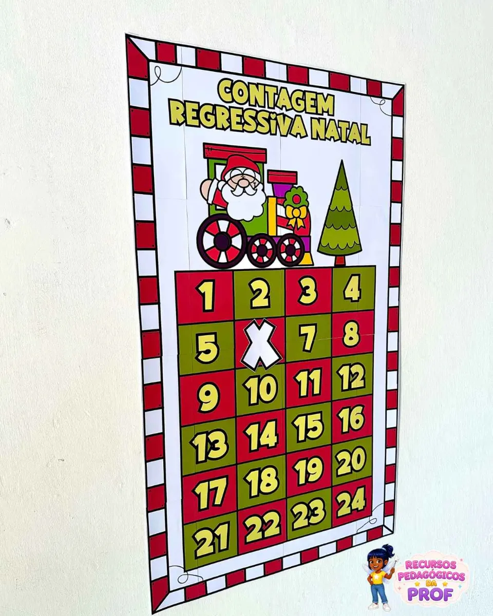 Painel Contagem Regressiva para o Natal — amostra 5: Um recurso para envolver os alunos na rotina diária, trabalhar a…