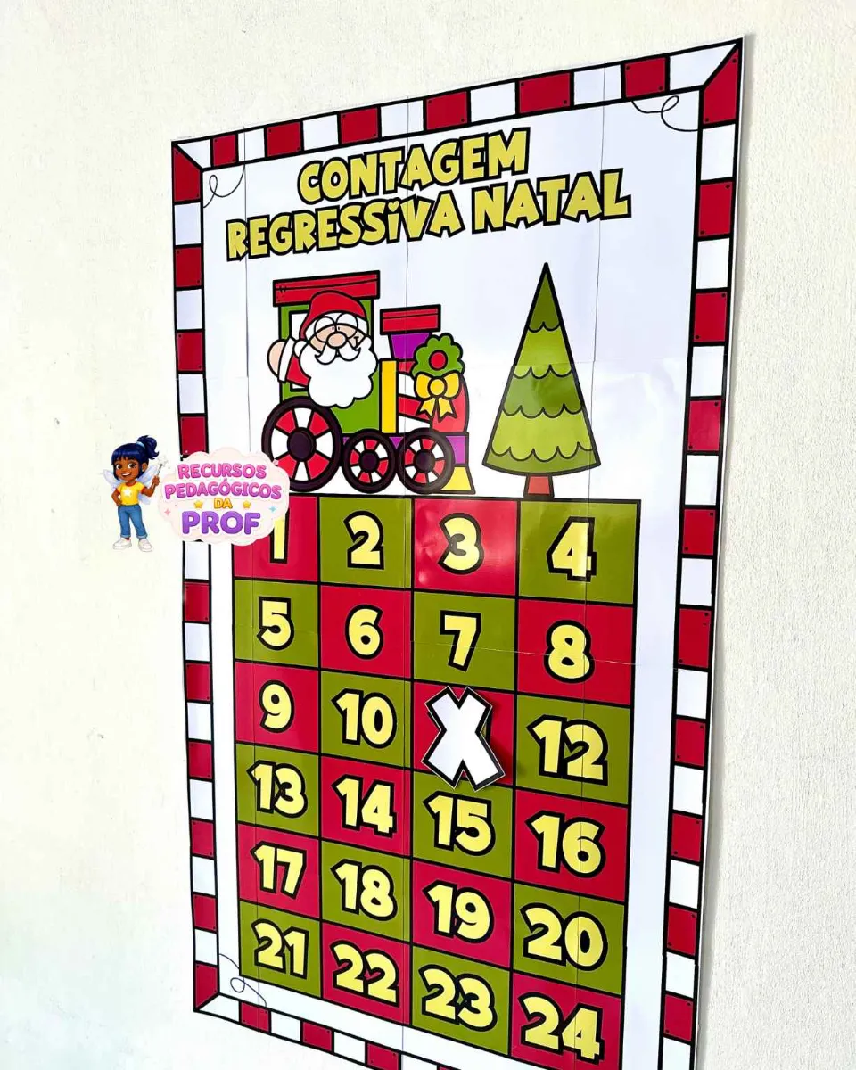 Painel Contagem Regressiva para o Natal — amostra 7: Um recurso para envolver os alunos na rotina diária, trabalhar a…