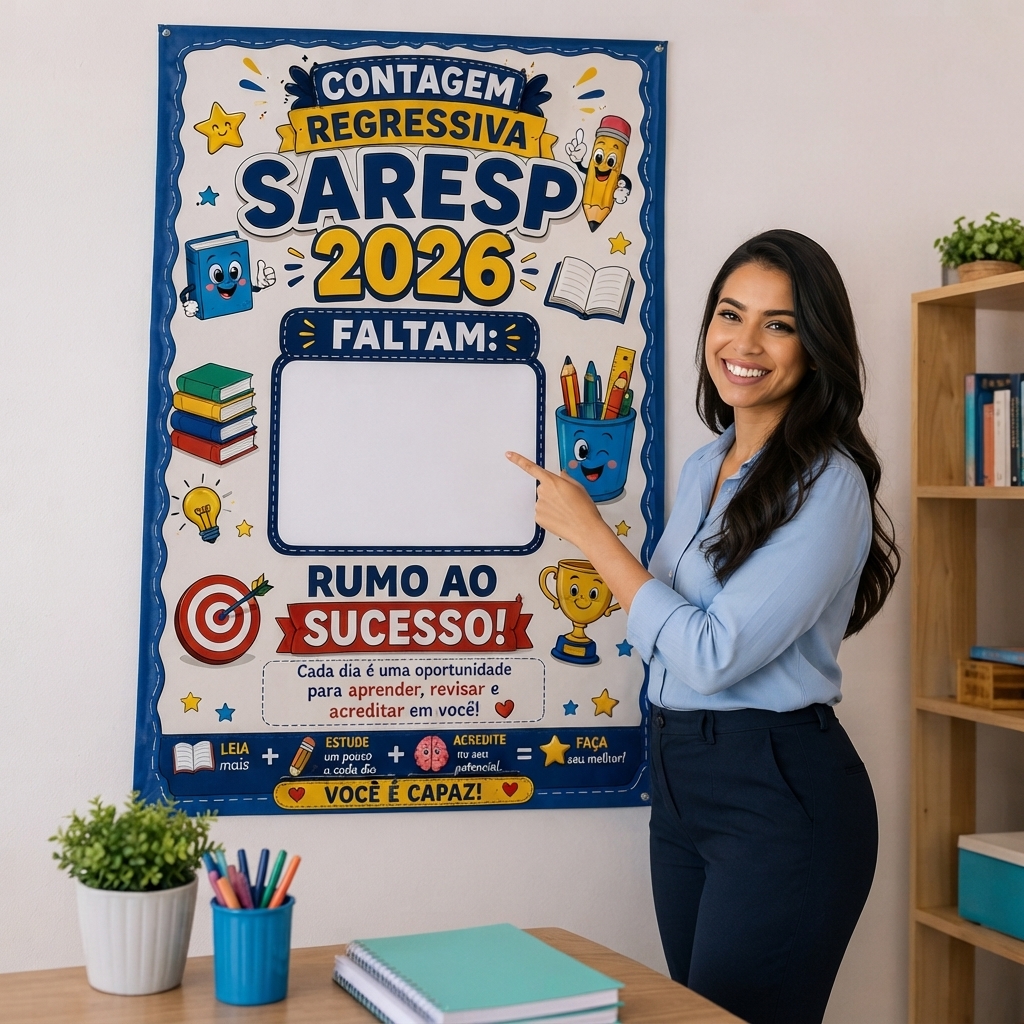 Painel contagem regressiva: saresp 2026! – PDF para Imprimir — amostra 1: Sobre o PAINEL CONTAGEM REGRESSIVA: SARESP 2026!