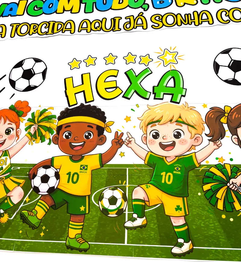 Painel Copa do Mundo: PDF Colorido para Decorar a Escola — amostra 3: Como usar em sala de aula