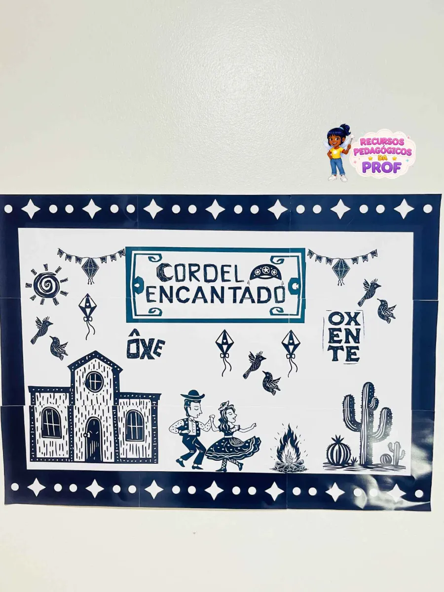 Painel “Cordel Encantado” — amostra 2: Encante seus alunos com um painel criativo, colorido e cheio de cultura