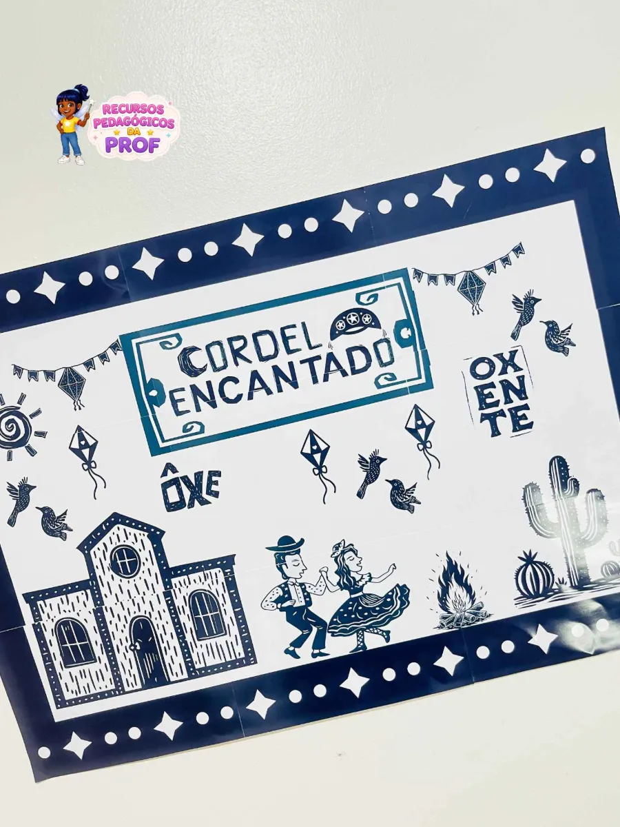 Painel “Cordel Encantado” — amostra 3: Encante seus alunos com um painel criativo, colorido e cheio de cultura