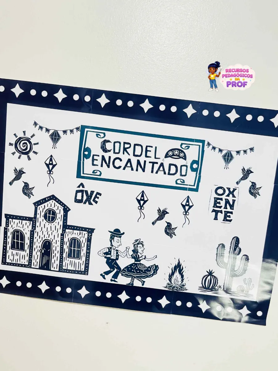 Painel “Cordel Encantado” — amostra 4: Encante seus alunos com um painel criativo, colorido e cheio de cultura