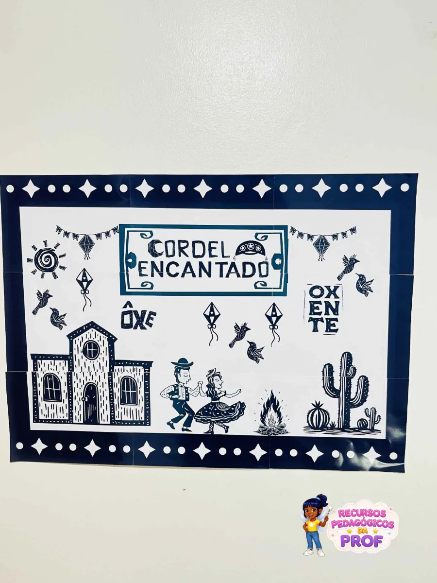 Painel “Cordel Encantado” — amostra 5: Encante seus alunos com um painel criativo, colorido e cheio de cultura