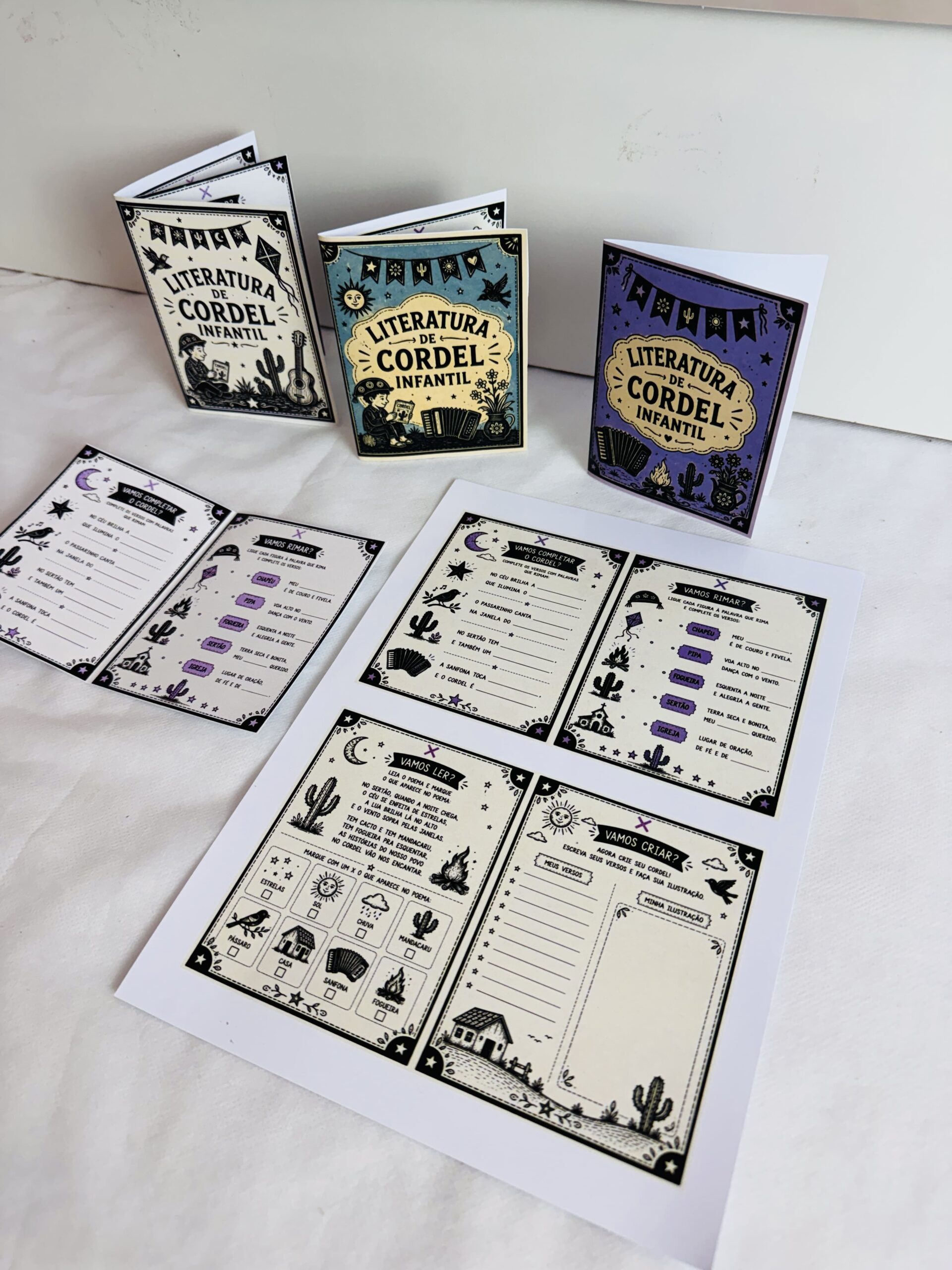 Painel cordel literário e kit criação de livretos – PDF para Imprimir — amostra 3: PAINEL CORDEL LITERÁRIO E KIT CRIAÇÃO DE…