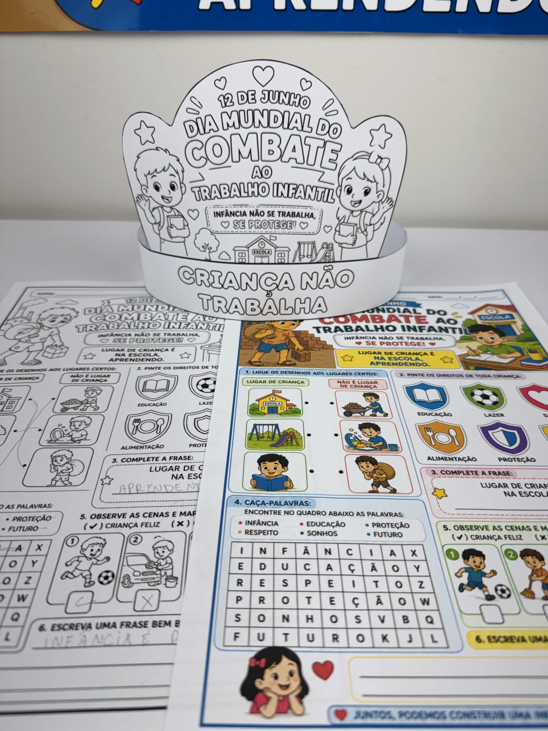 Painel+ coroa: combate ao trabalho infantil – Material Pedagógico — amostra 1: O que vem no material