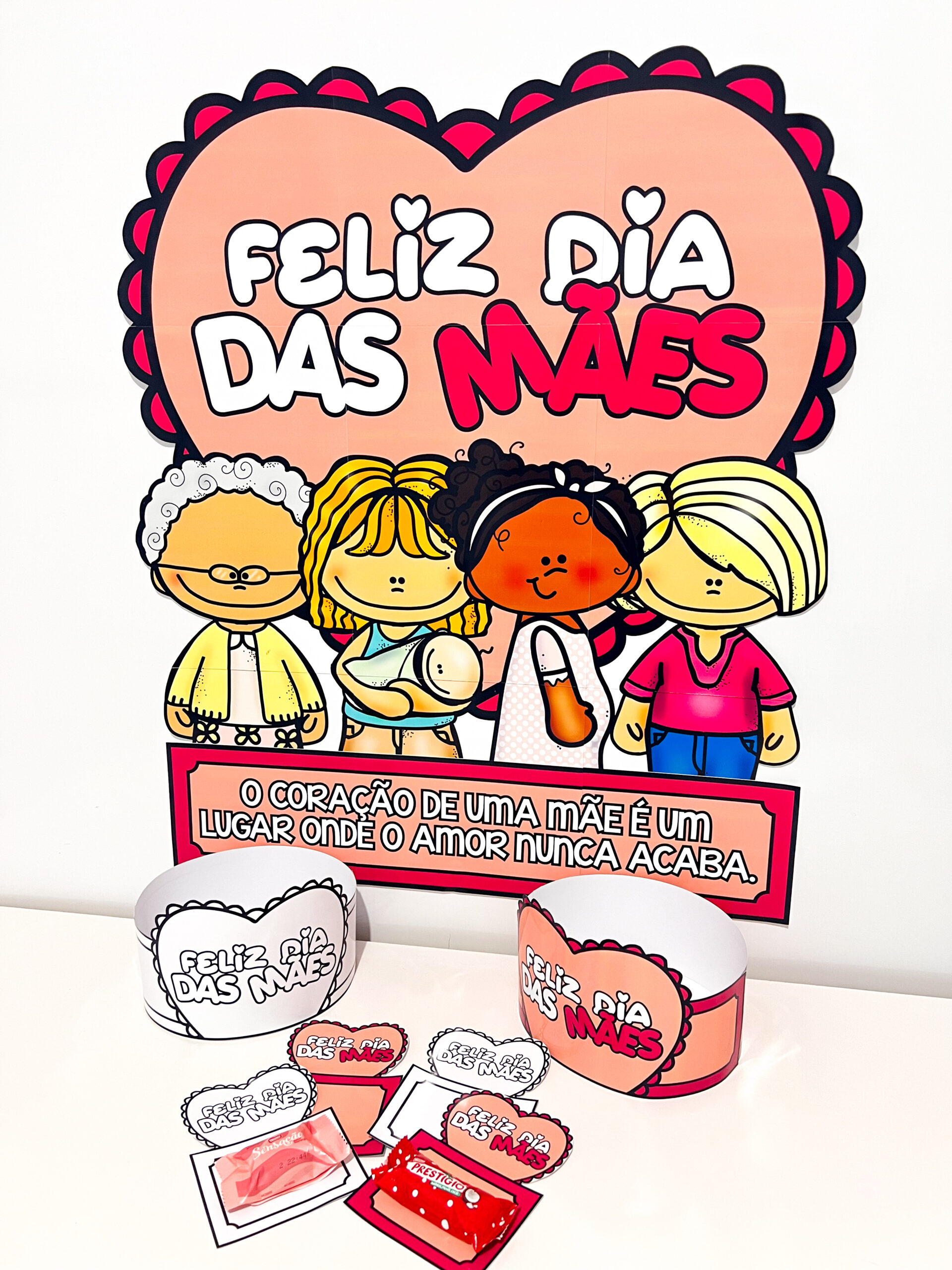 Painel + coroa: dia das mães – Material Pedagógico — amostra 3: Formato e entrega
