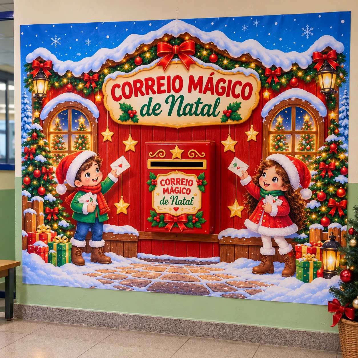 Decoração Natalina: Painel cartinhas Correio Mágico de Natal — amostra 3: COMO FUNCIONA A ATIVIDADE?