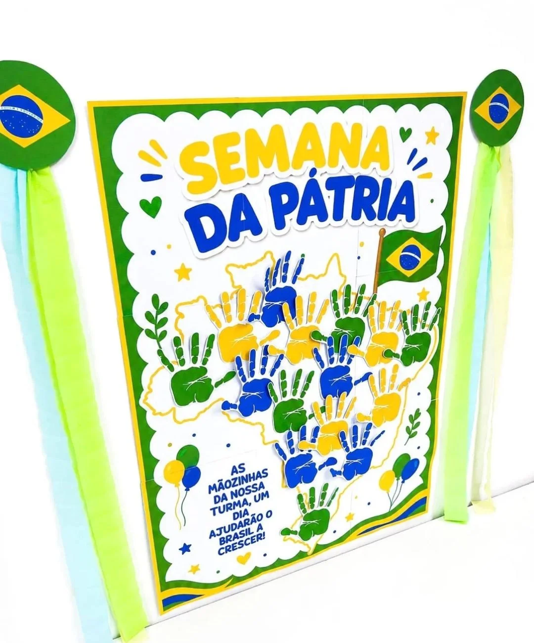 Painel de 7 de Setembro para imprimir – Infantil e Fundamental — amostra 1: Uma produção coletiva para o 7 de Setembro