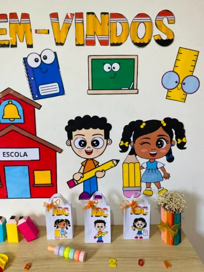 Painel de acolhida para imprimir na Educação Infantil — amostra 2: O que você recebe no PDF