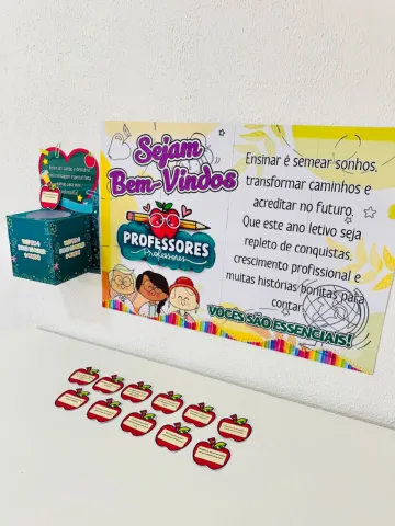PAINEL DE ACOLHIDA pPainel– SEJAM BEM-VINDOS, PROFESSORES✨ — amostra 2: Este material pedagógico foi pensado com carinho…