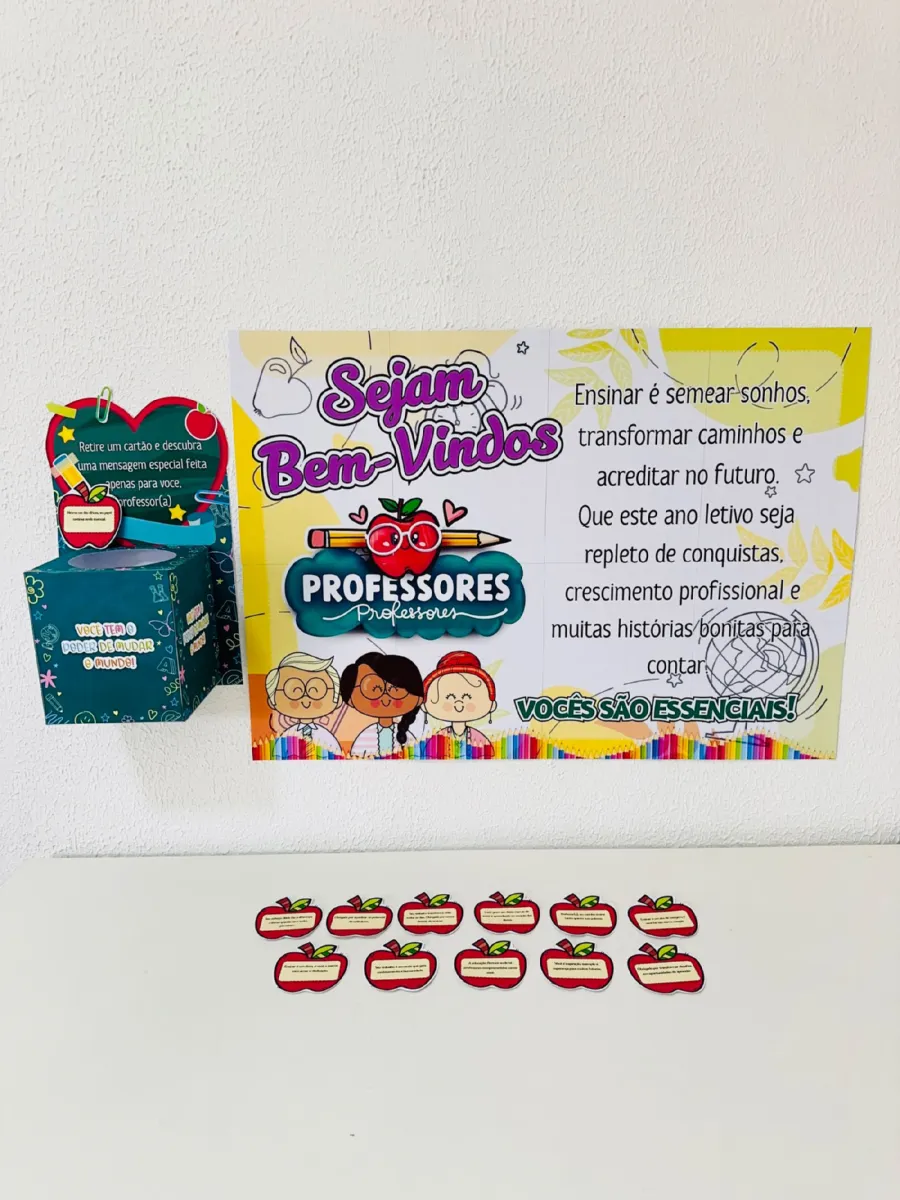 PAINEL DE ACOLHIDA pPainel– SEJAM BEM-VINDOS, PROFESSORES✨ — Planners e organização para Todas as séries: Este material…