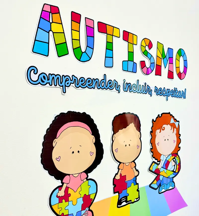 Painel de Autismo para Imprimir: Conscientização e Inclusão — amostra 2: O que vem no material