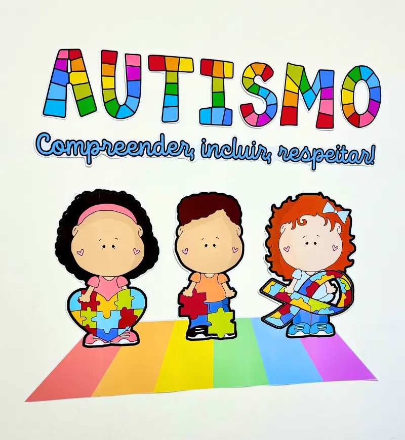 Painel de Autismo para Imprimir: Conscientização e Inclusão — Atividades para Educação Infantil: Aborde a conscientização…
